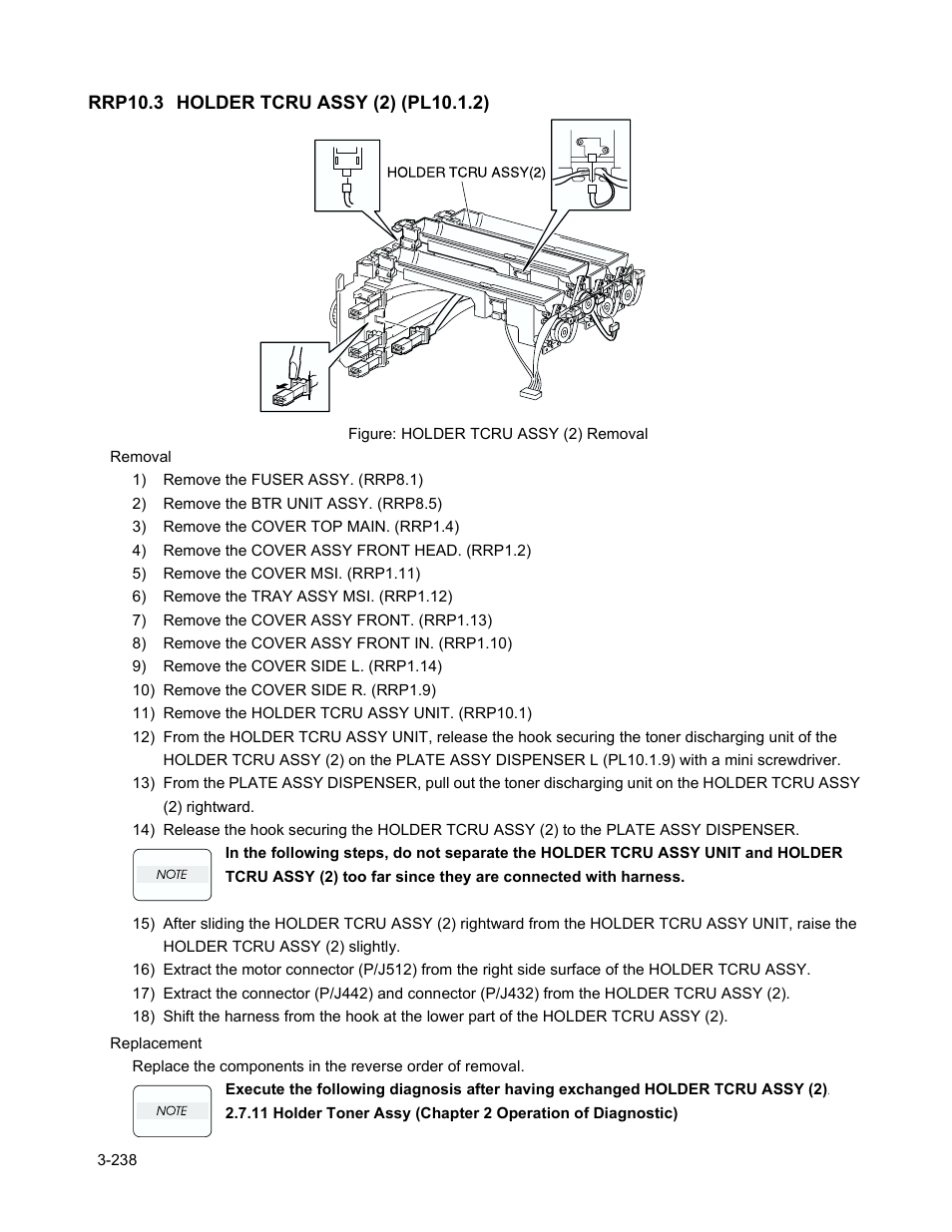 Rrp10.3 holder tcru assy (2) (pl10.1.2), Rrp10.3 holder tcru assy (2) (pl10.1.2) -240 | Minolta Magicolor 3100 Series User Manual | Page 240 / 424