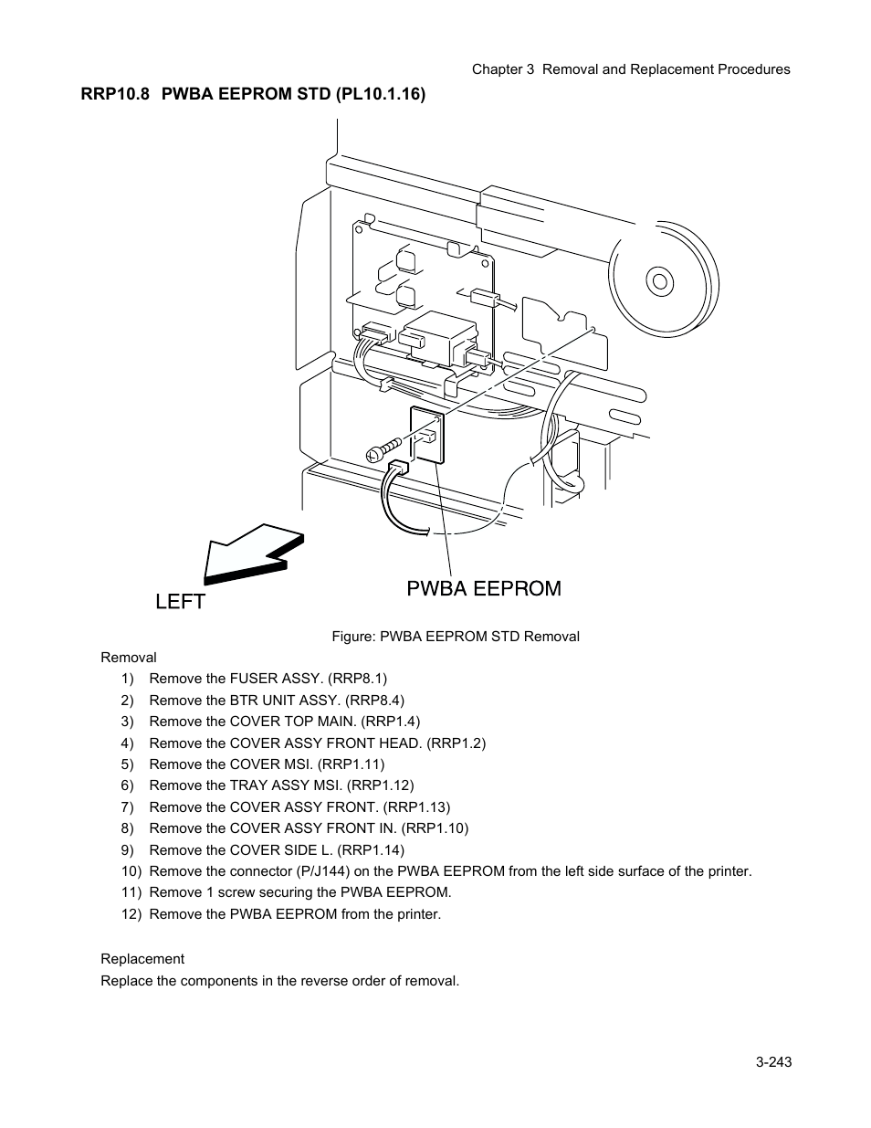 Rrp10.8 pwba eeprom std (pl10.1.16), Rrp10.8 pwba eeprom std (pl10.1.16) -245 | Minolta Magicolor 3100 Series User Manual | Page 245 / 424