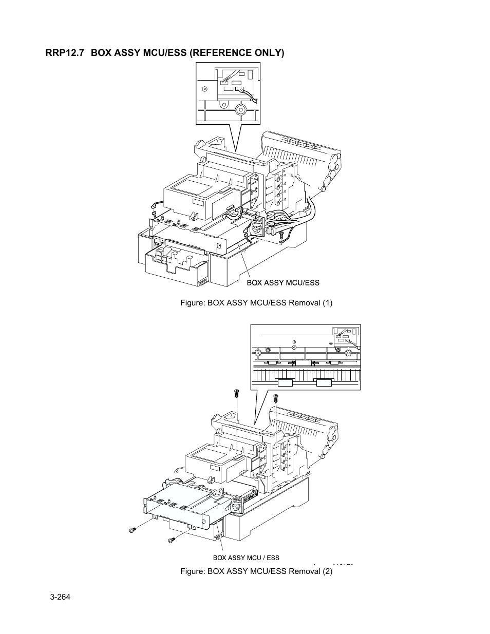 Rrp12.7 box assy mcu/ess (reference only), Rrp12.7 box assy mcu/ess (reference only) -266 | Minolta Magicolor 3100 Series User Manual | Page 266 / 424