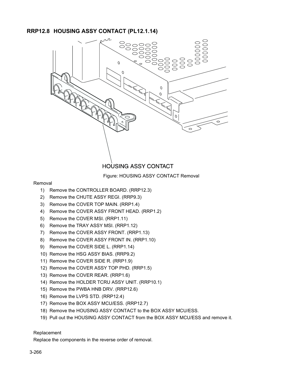 Rrp12.8 housing assy contact (pl12.1.14), Rrp12.8 housing assy contact (pl12.1.14) -268, Modes -360 | Minolta Magicolor 3100 Series User Manual | Page 268 / 424