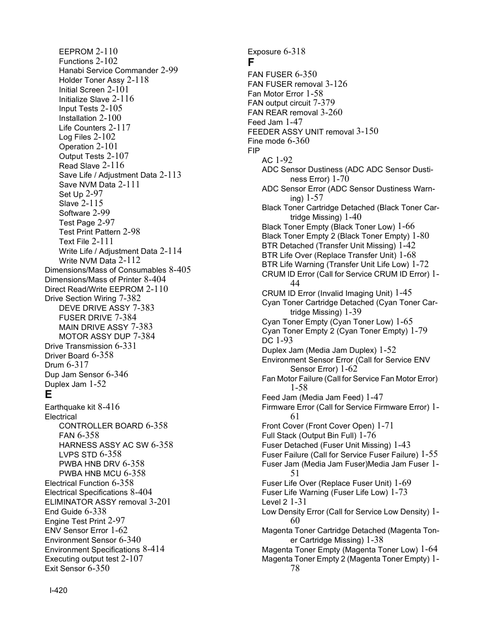 Minolta Magicolor 3100 Series User Manual | Page 420 / 424