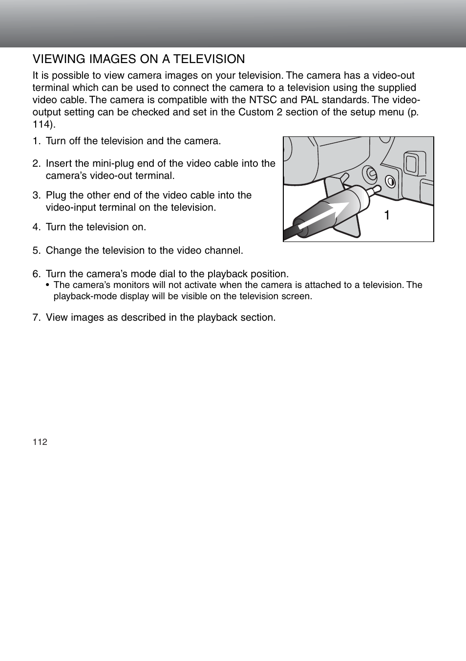 Viewing images on a television | Minolta Dimage 5 User Manual | Page 112 / 150