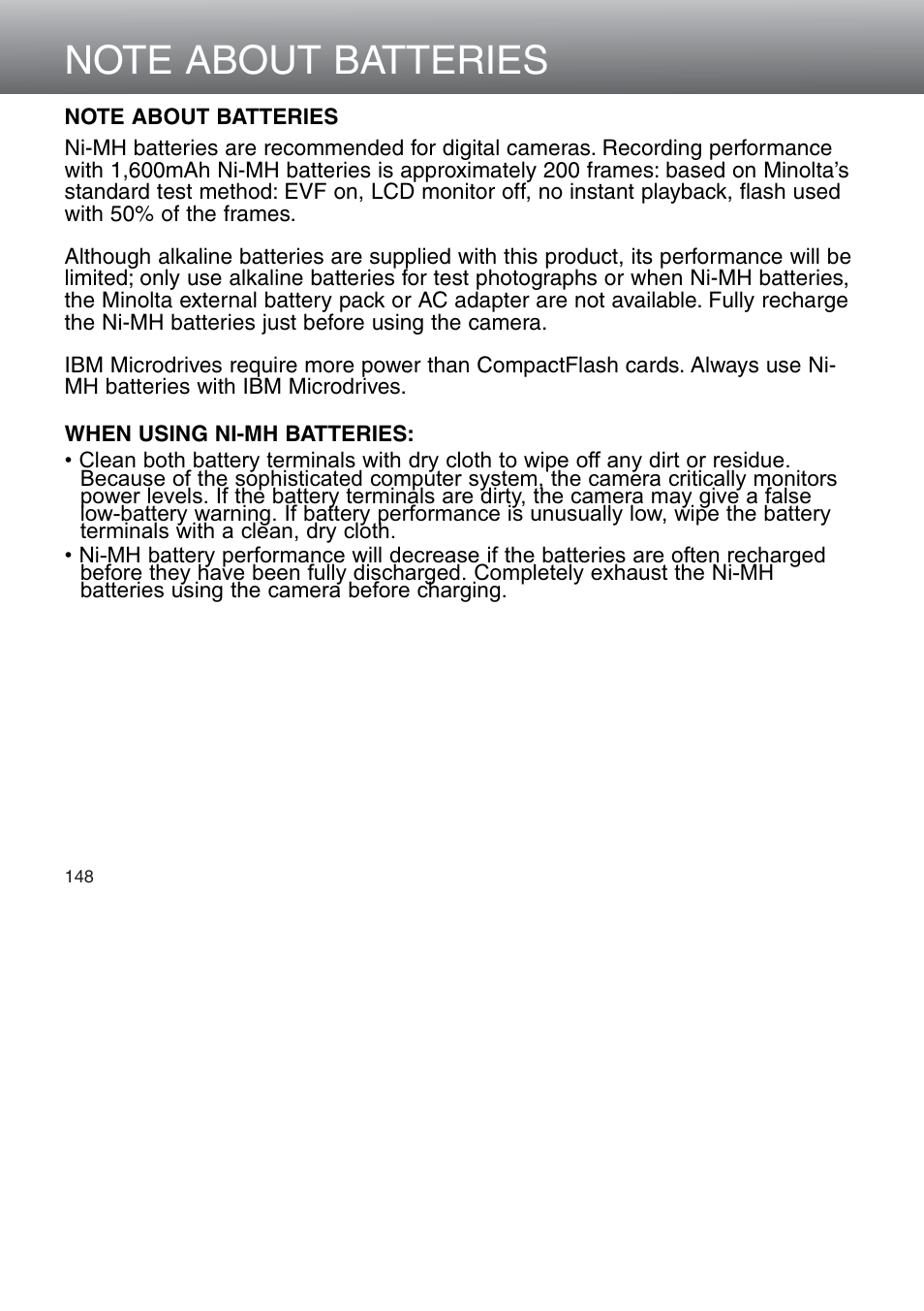 Minolta Dimage 5 User Manual | Page 148 / 150