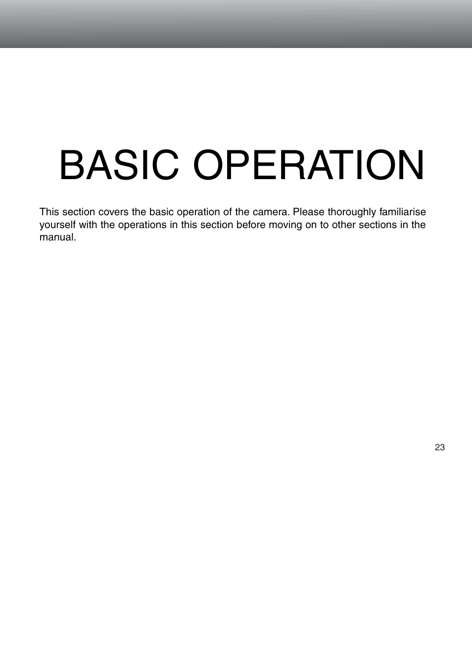 Basic operation | Minolta Dimage 5 User Manual | Page 23 / 150