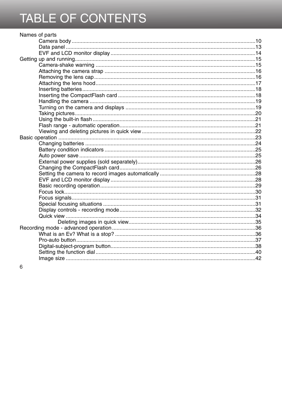 Minolta Dimage 5 User Manual | Page 6 / 150