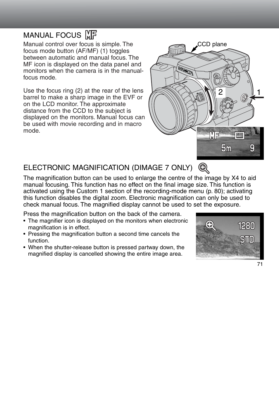 Minolta Dimage 5 User Manual | Page 71 / 150