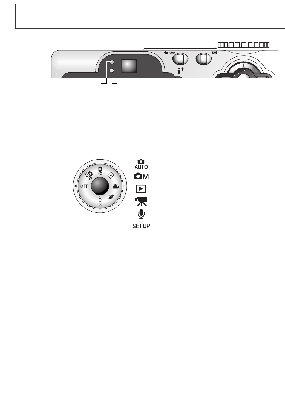 Viewfinder mode dial, Mode dial, Viewfinder | Minolta Dimage F100 User Manual | Page 12 / 128