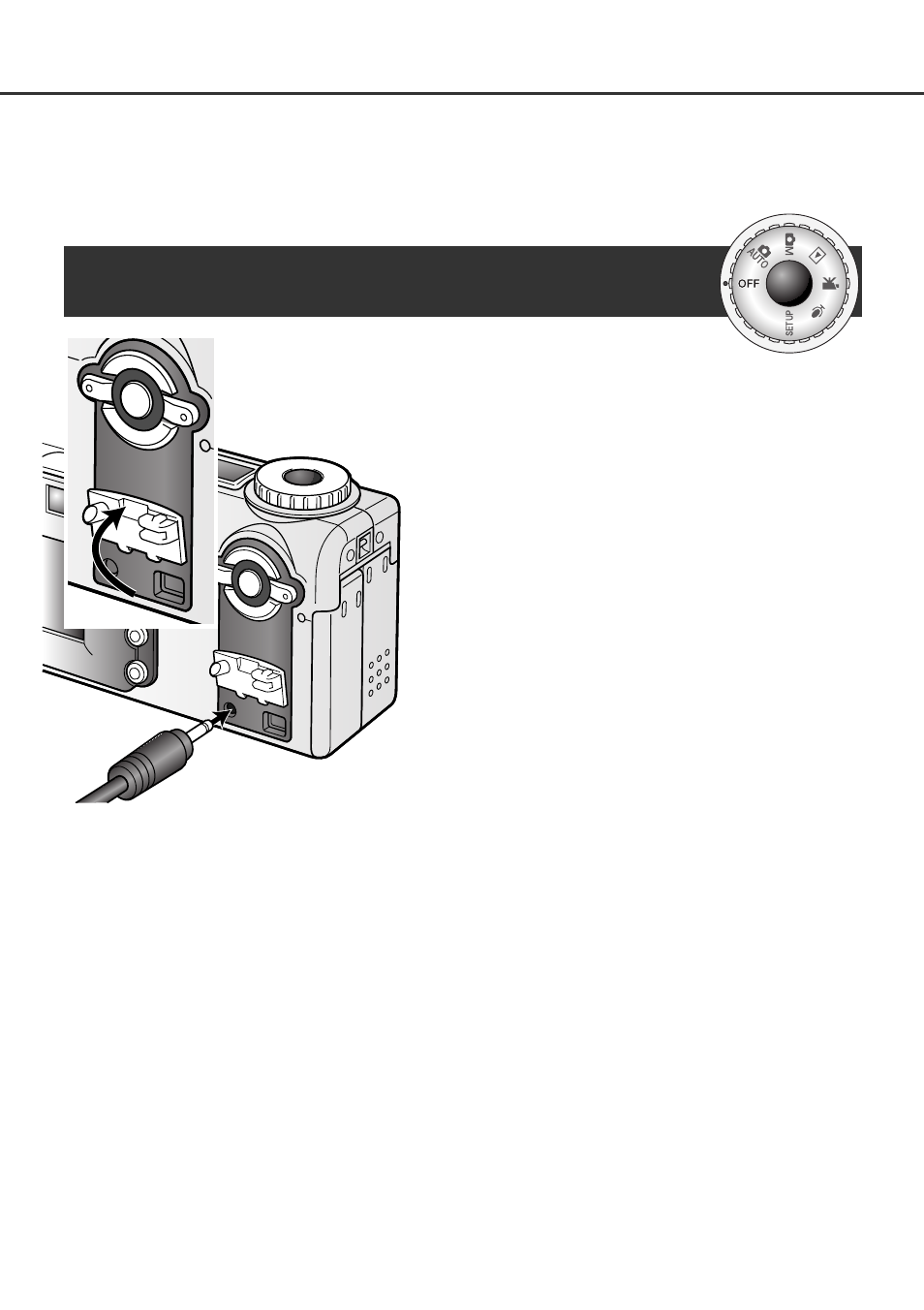 Connecting the ac adapter (sold separately) 1 | Minolta Dimage F100 User Manual | Page 17 / 128