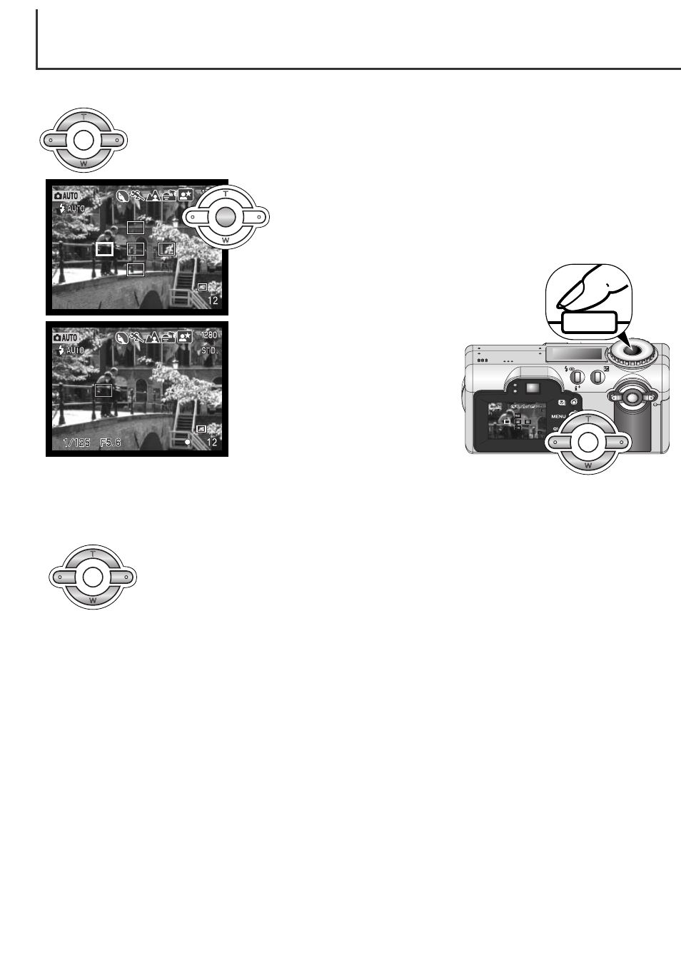 Focus area selection | Minolta Dimage F100 User Manual | Page 50 / 128