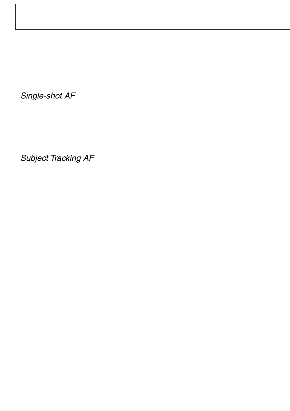 Focus modes, Single-shot af subject tracking af, Focus modes single-shot af subject tracking af | Minolta Dimage F100 User Manual | Page 64 / 128