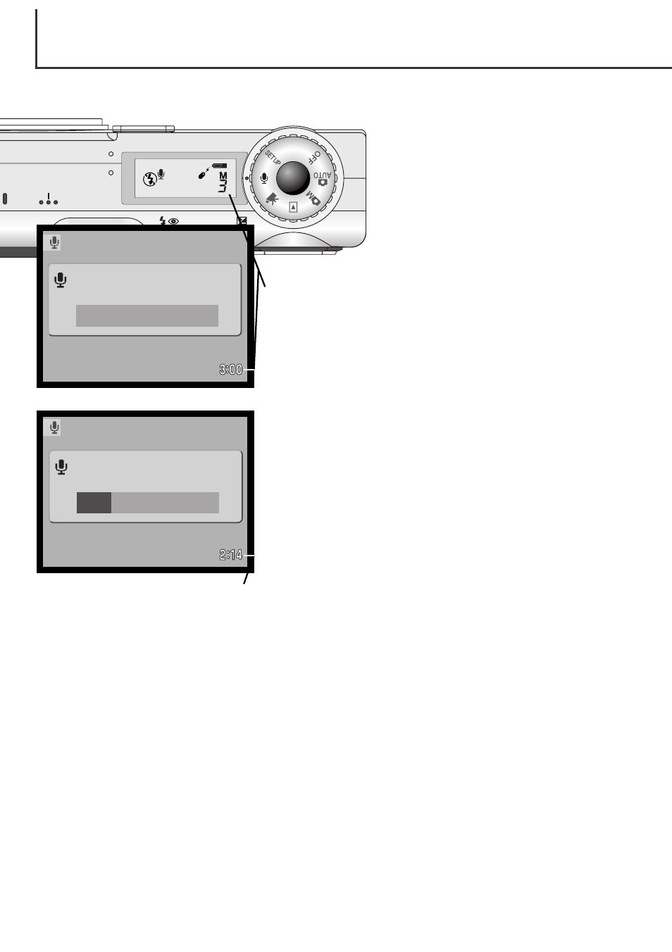 Audio recording | Minolta Dimage F100 User Manual | Page 76 / 128