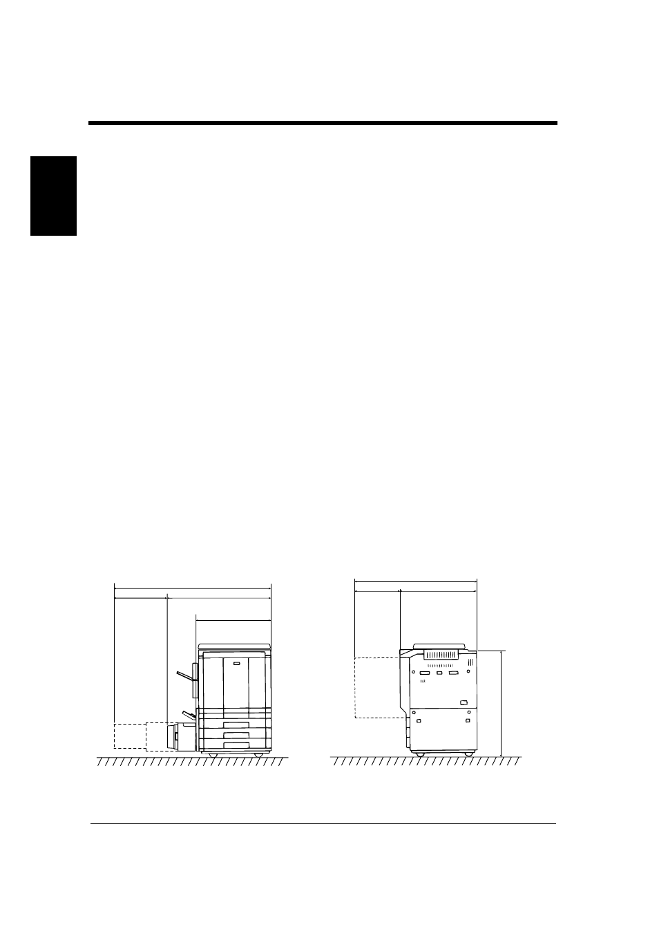 Installing the printer, Installation site, Power source | Space requirements | Minolta CF911PE User Manual | Page 16 / 57