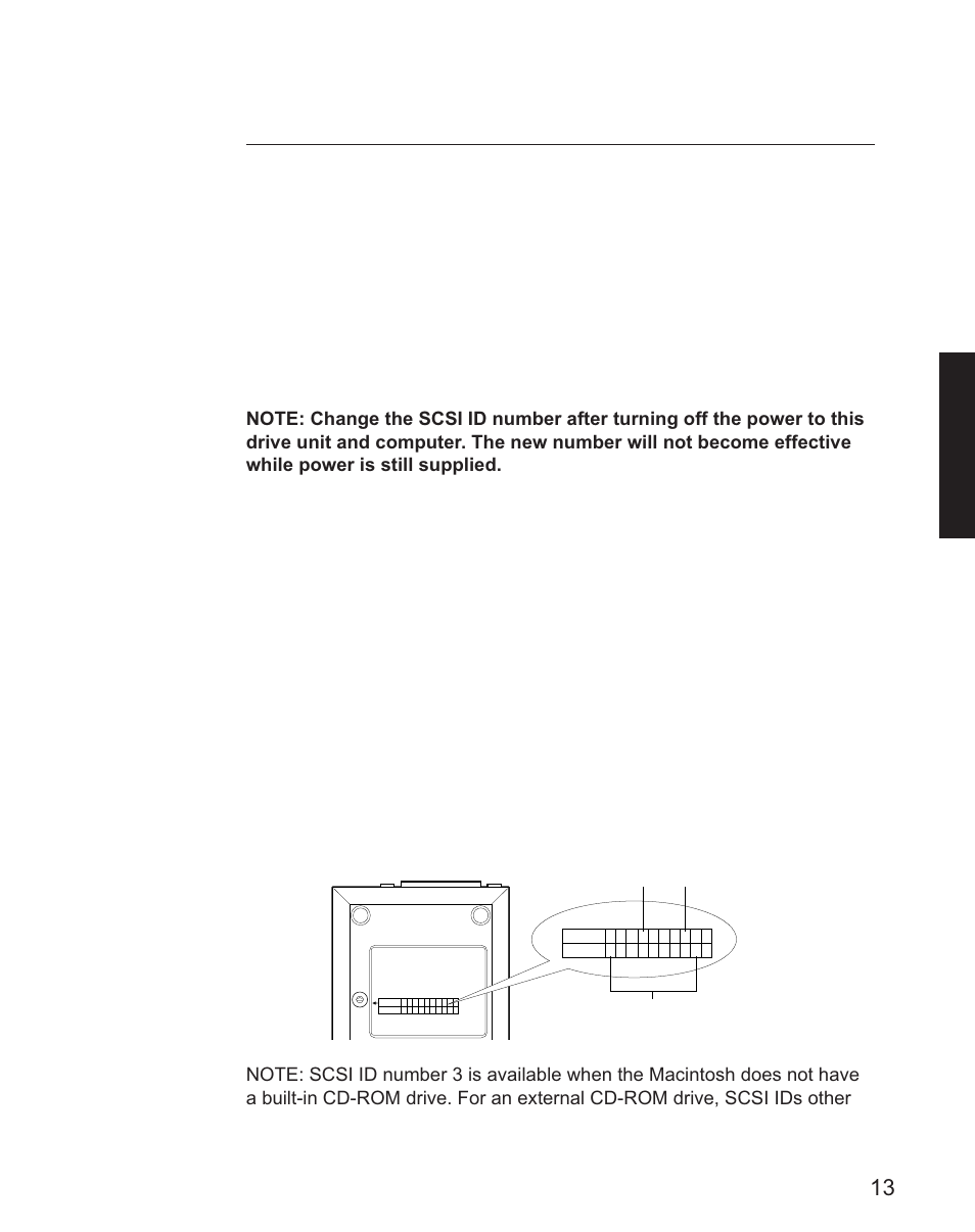 3 setting the scsi id, Connecting | Minolta CD-10 User Manual | Page 15 / 30