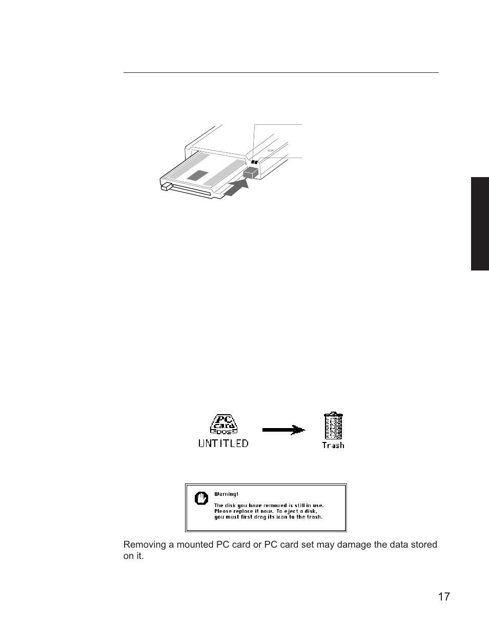 2 removing the pc card set | Minolta CD-10 User Manual | Page 19 / 30