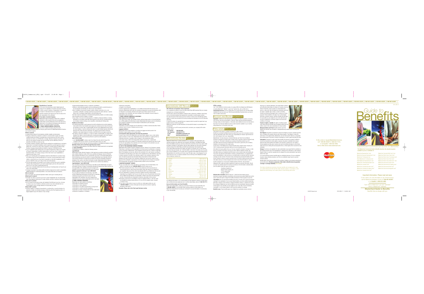 Benefits, Guide to | MasterCard CPS-GTB-07 User Manual | Page 16 / 16