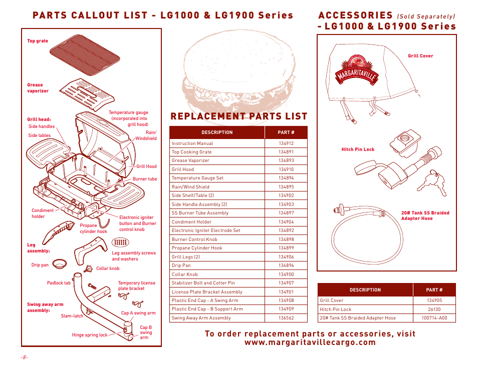 Owner’s manual | Margaritaville NBMGLG1900 User Manual | Page 10 / 12