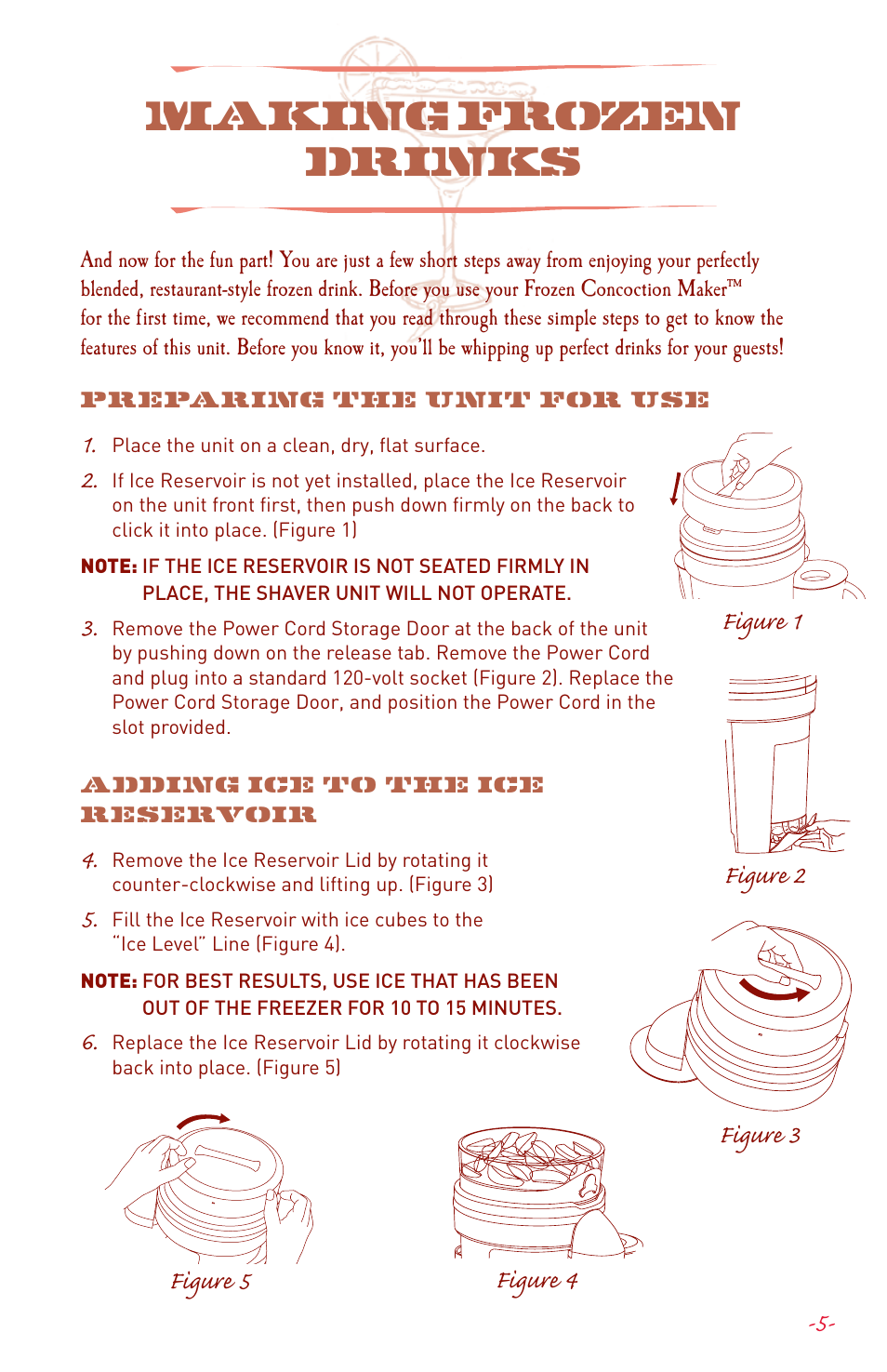 Making frozen drinks | Margaritaville DM3000 User Manual | Page 7 / 16