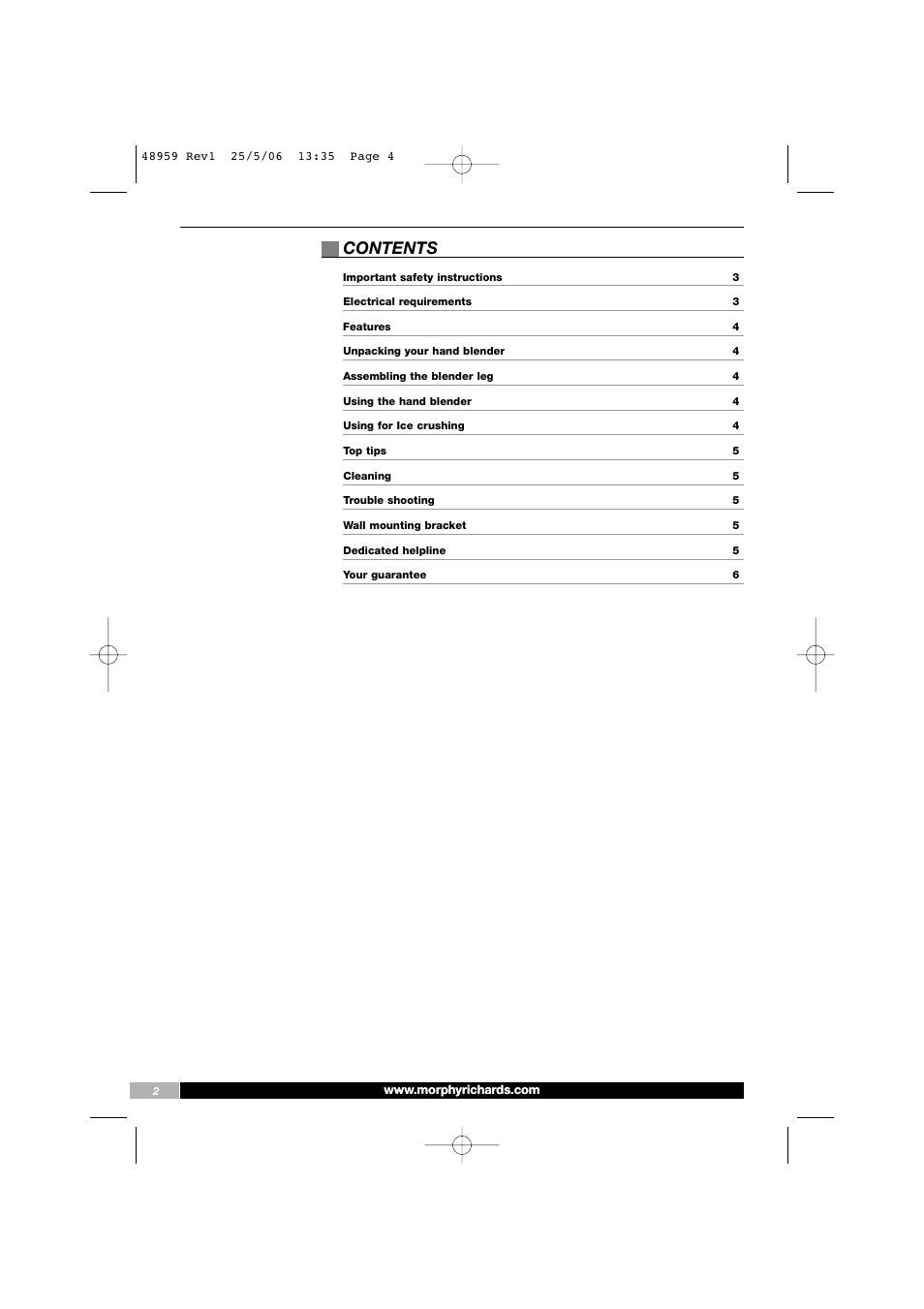 Morphy Richards 48959 User Manual | Page 4 / 6