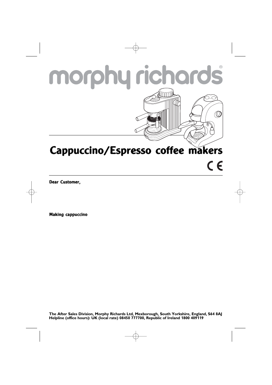 Morphy Richards Coffeemaker User Manual | Page 3 / 6