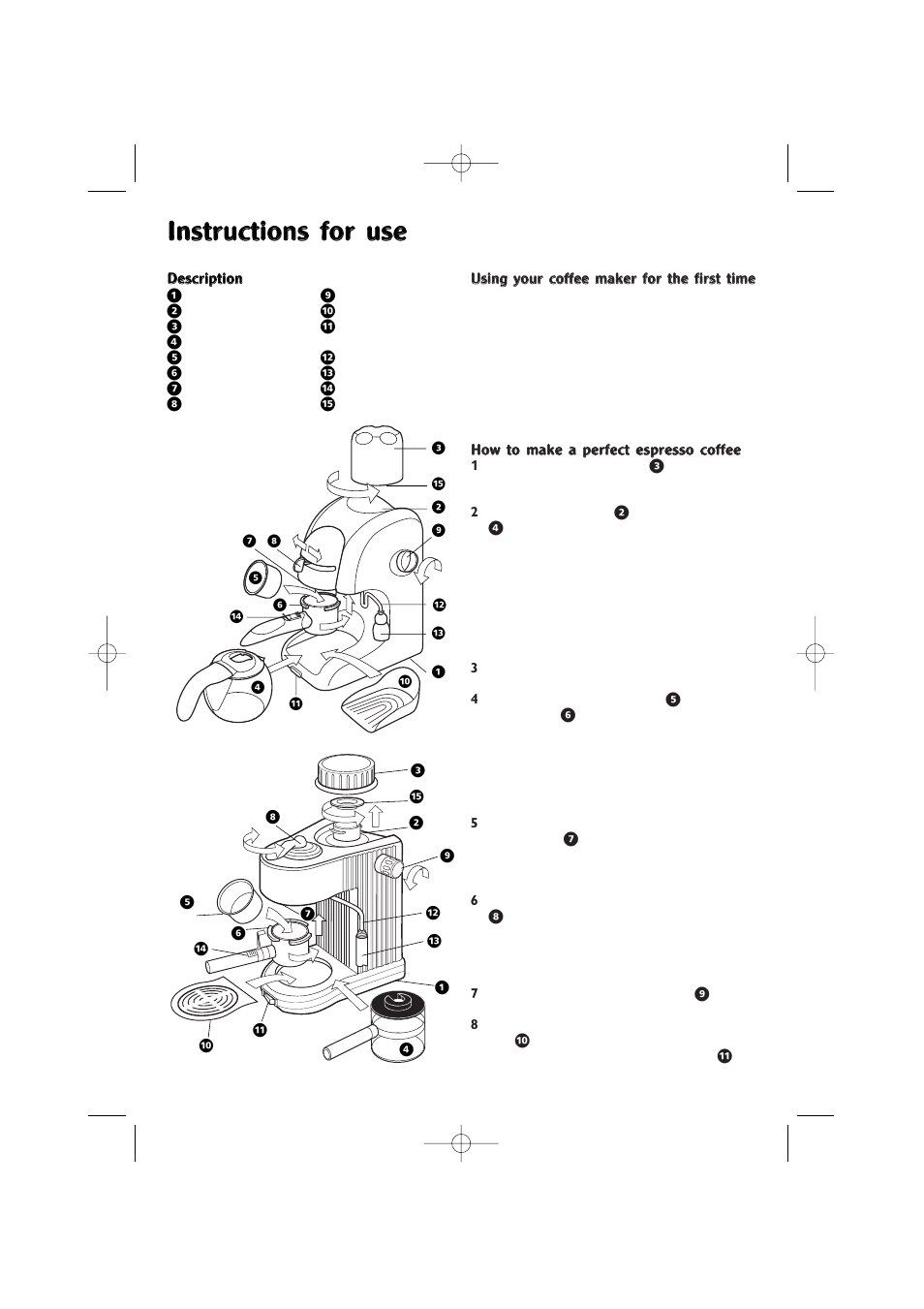 Iin ns sttrru uc cttiio on ns s ffo orr u us se e | Morphy Richards Coffeemaker User Manual | Page 6 / 6