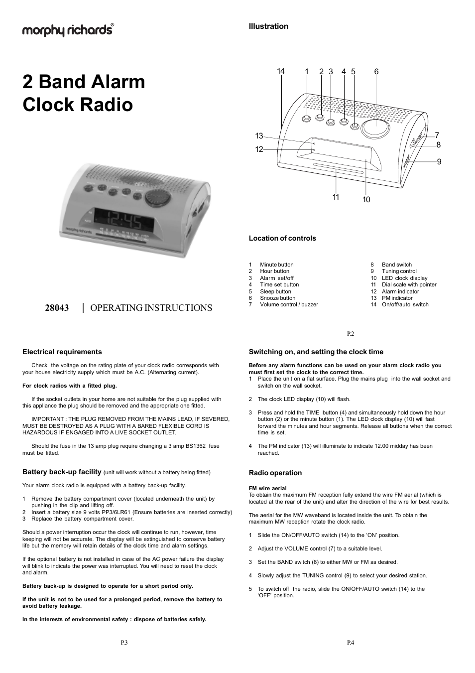 Morphy Richards 28043 User Manual | 2 pages