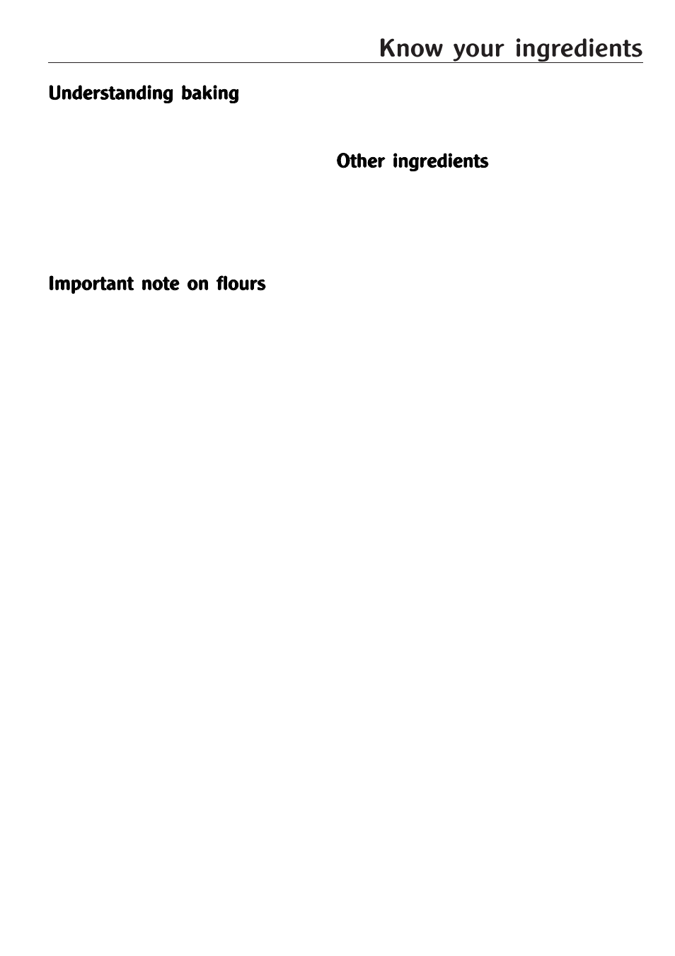 Know your ingredients, Ootth he err iin ng grre ed diie en ntts s | Morphy Richards Bread Maker User Manual | Page 13 / 25