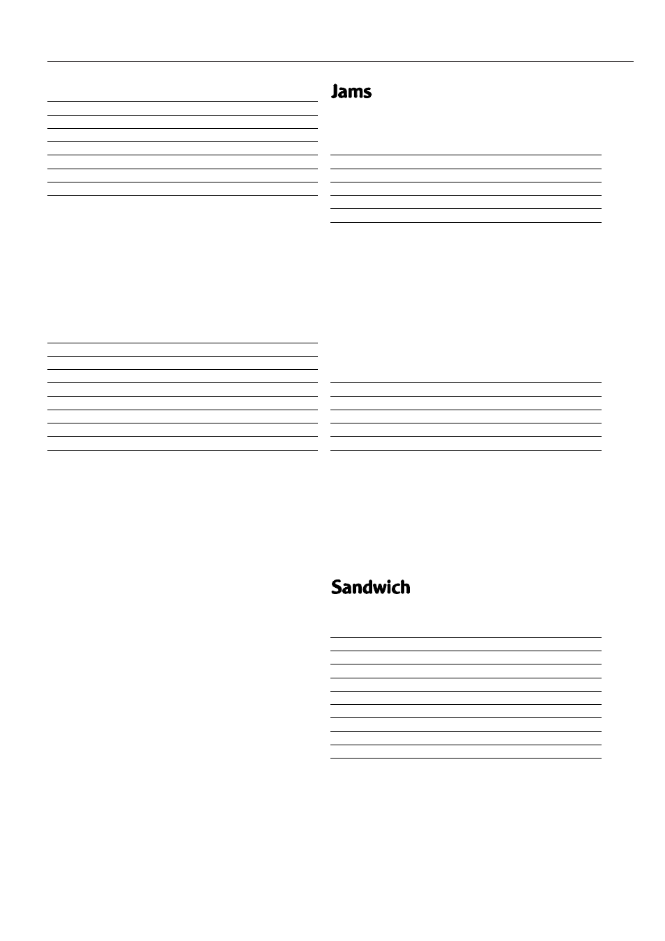 Jja am ms s, Ssa an nd dw wiic ch h | Morphy Richards Bread Maker User Manual | Page 19 / 25
