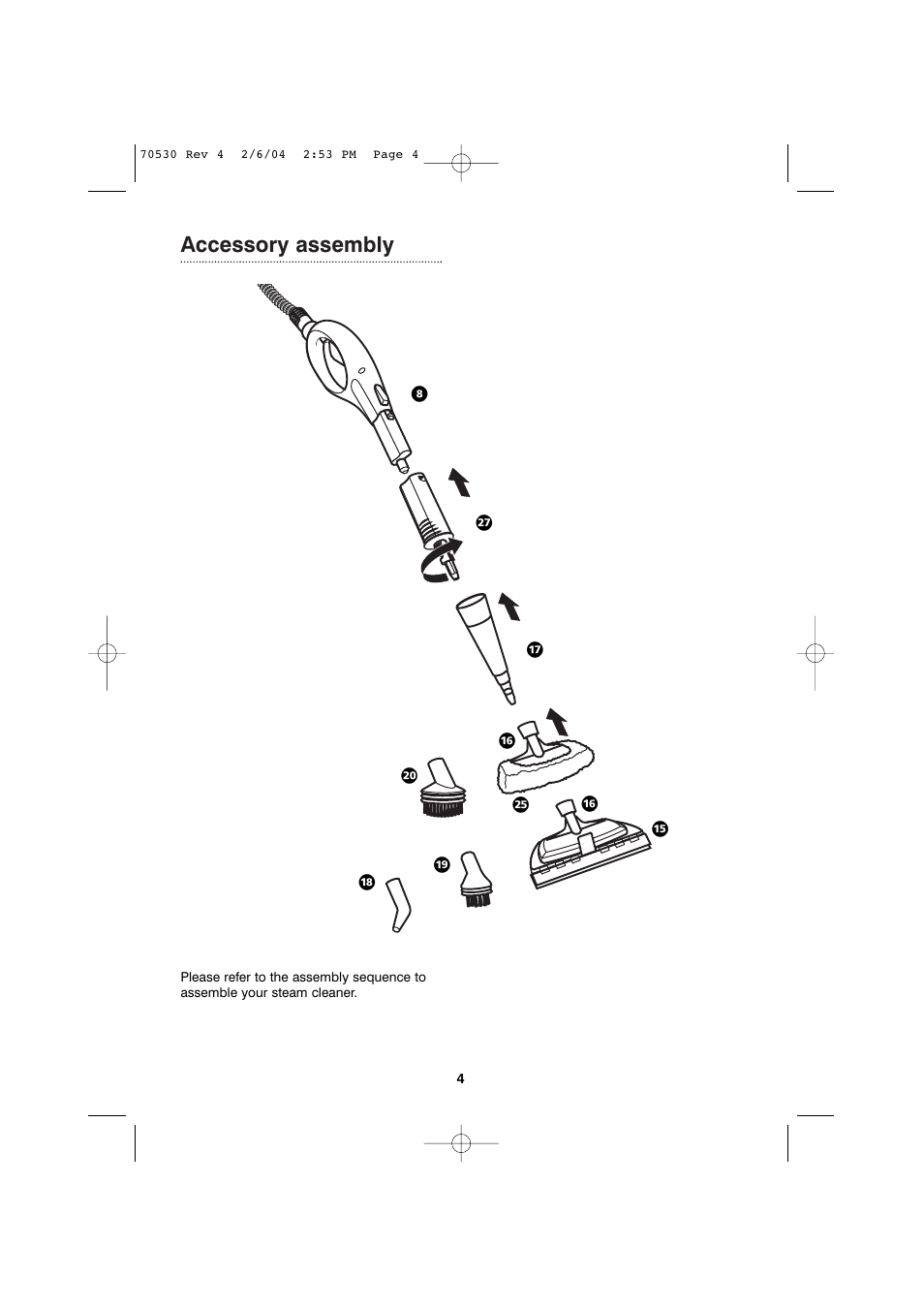 Accessory assembly | Morphy Richards Steam cleaner User Manual | Page 4 / 12