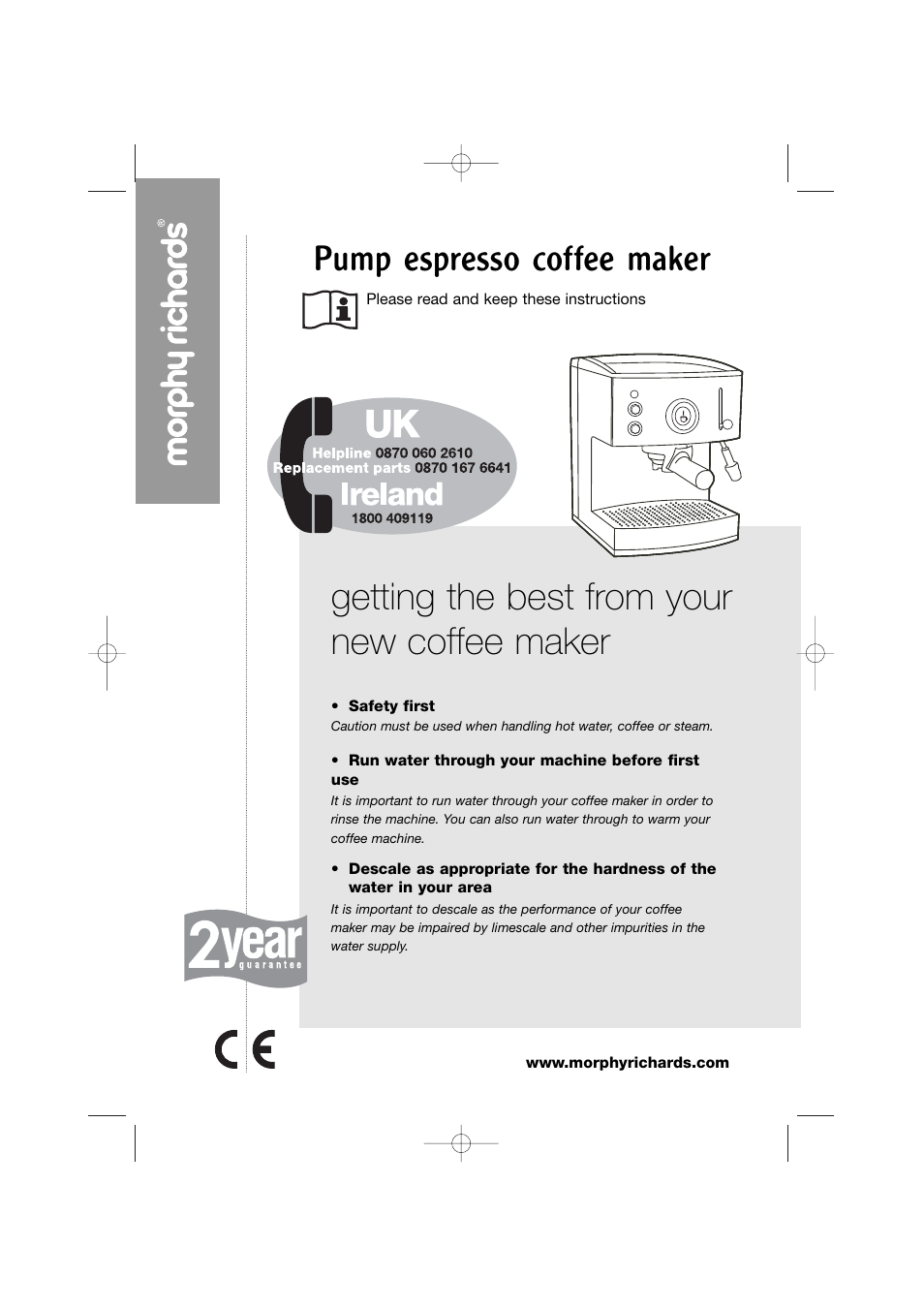 Morphy Richards CoffeMaker User Manual | 12 pages