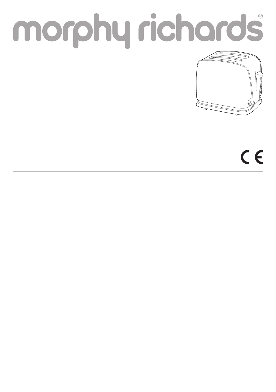 Morphy Richards 2 slice polished chrome toaster User Manual | 4 pages