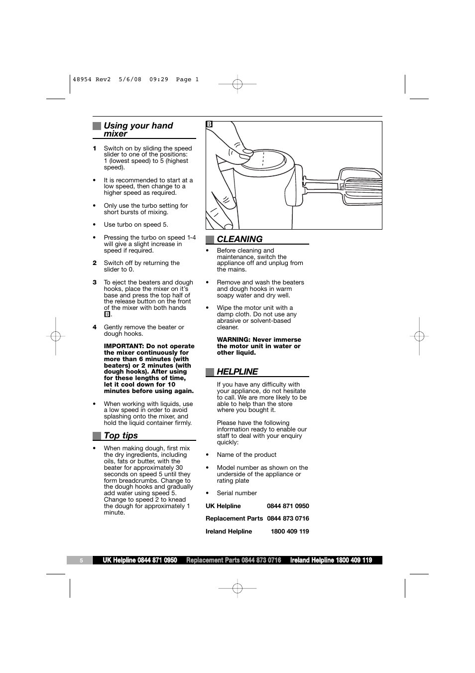 Morphy Richards 48954 User Manual | 6 pages