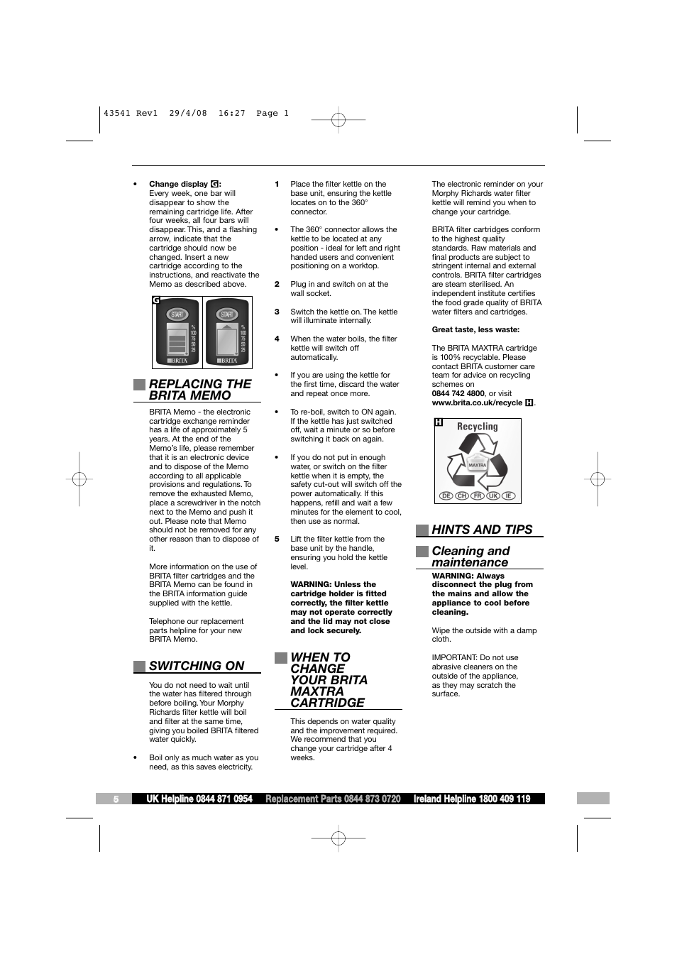 Morphy Richards 43541 User Manual | 6 pages