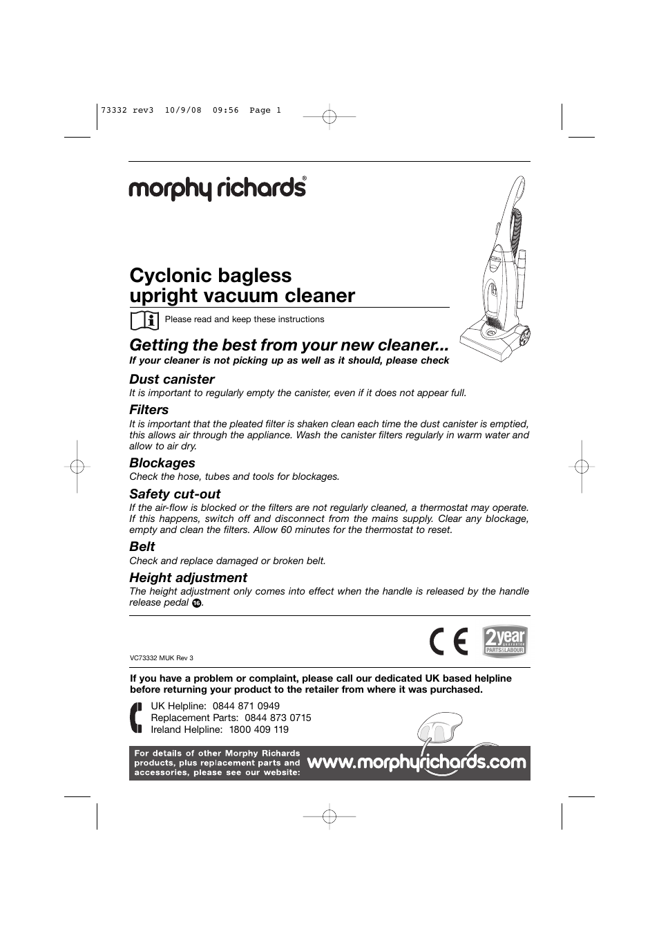 Morphy Richards 73332 User Manual | 8 pages