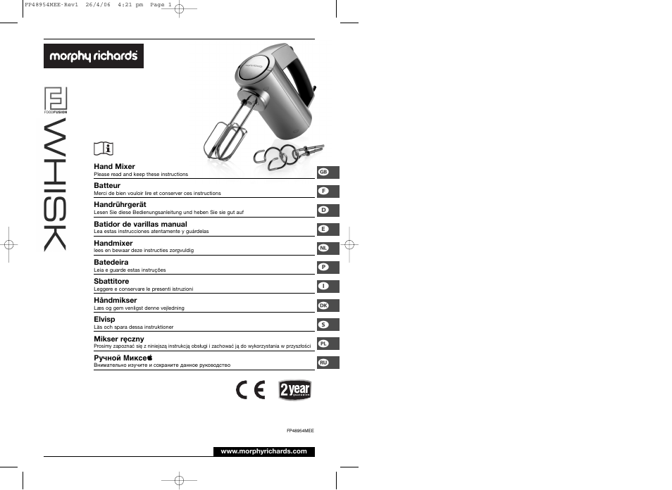 Morphy Richards FP48954MEE User Manual | 33 pages