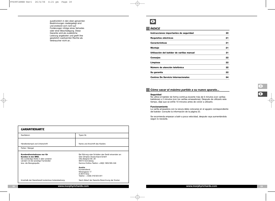 Morphy Richards FP48954MEE User Manual | Page 10 / 33