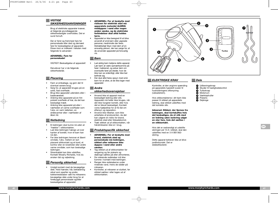 Morphy Richards FP48954MEE User Manual | Page 21 / 33