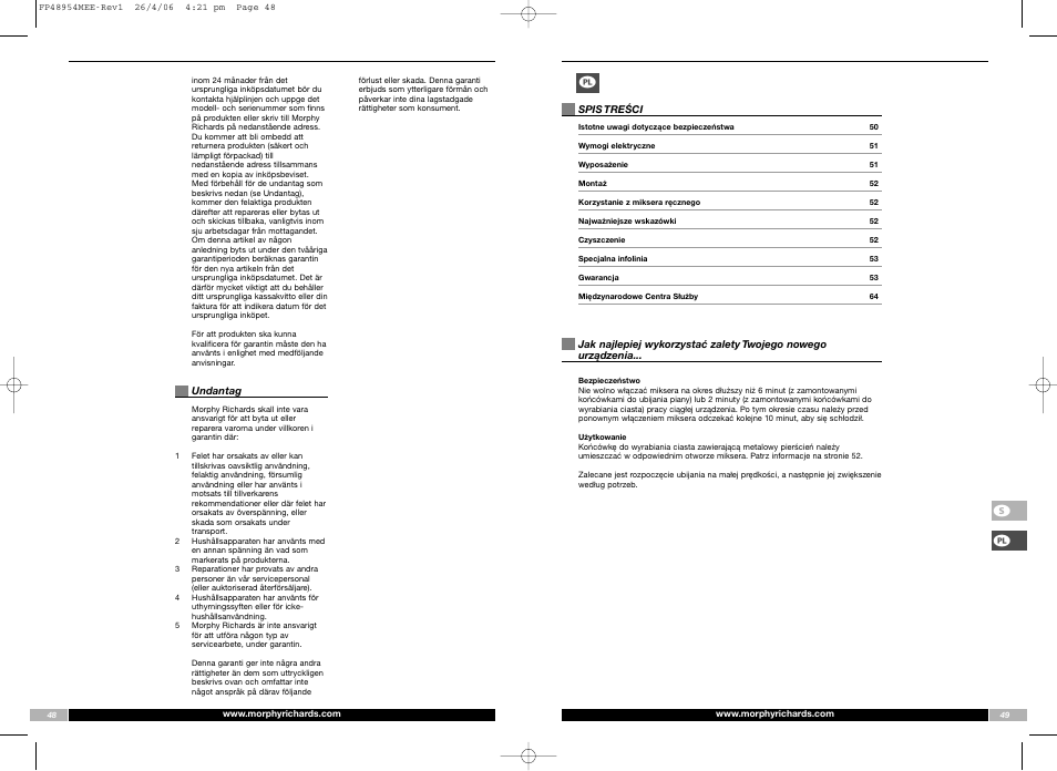 Morphy Richards FP48954MEE User Manual | Page 25 / 33