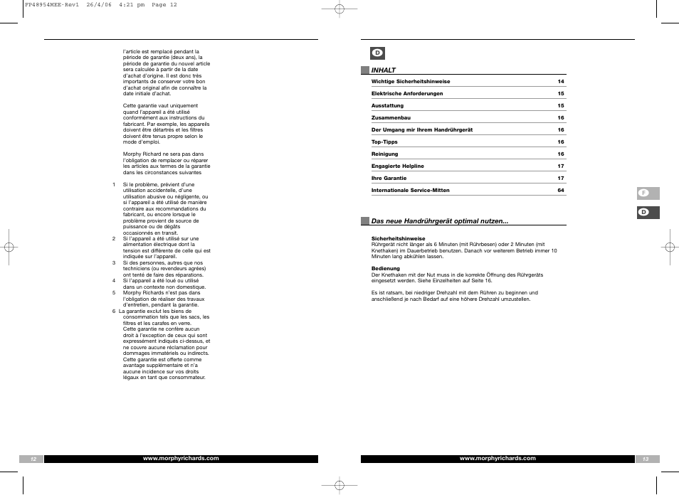 Morphy Richards FP48954MEE User Manual | Page 7 / 33
