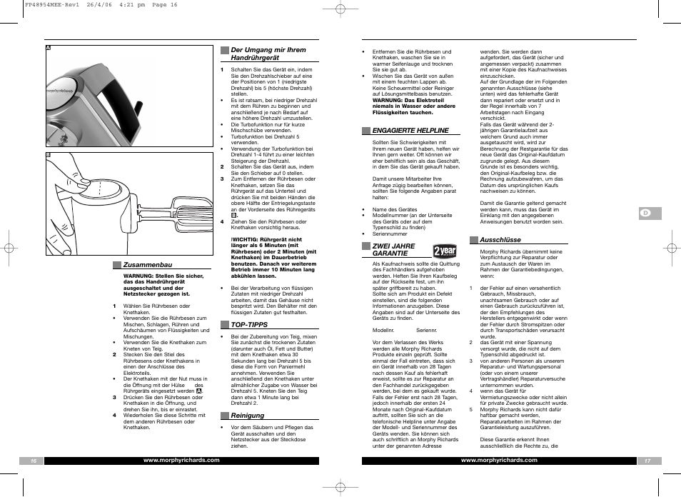 Morphy Richards FP48954MEE User Manual | Page 9 / 33