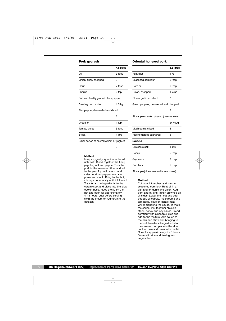 Morphy Richards 48795 User Manual | Page 14 / 20