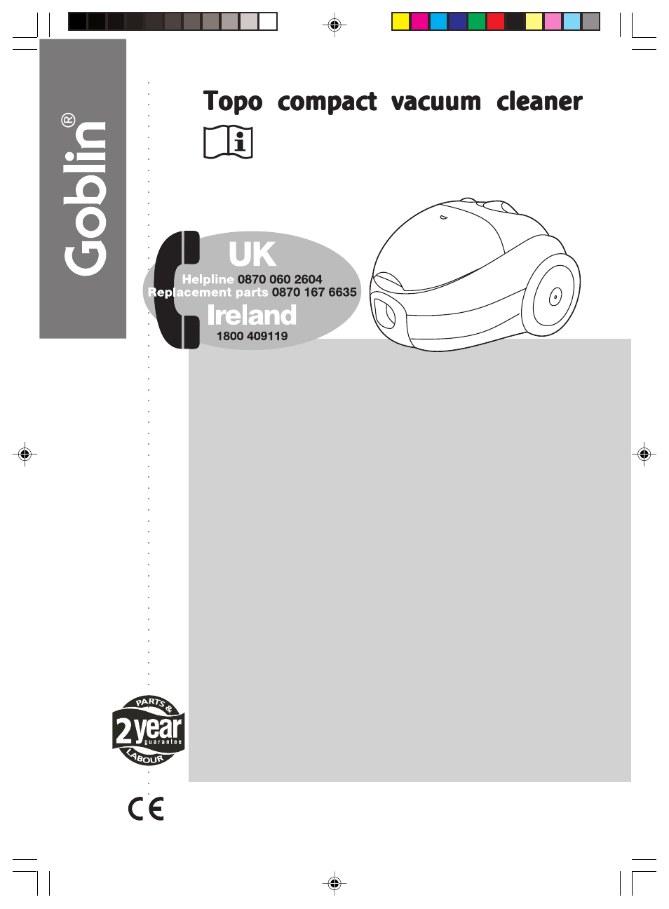 Morphy Richards Topo compact vacuum cleaner User Manual | 7 pages