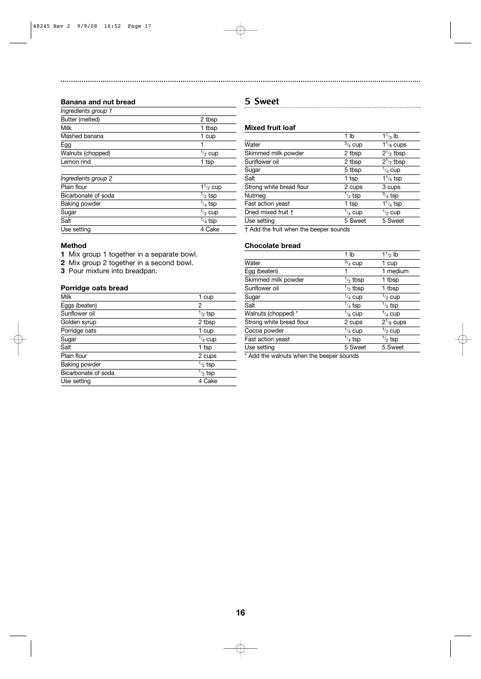 5 sweet | Morphy Richards 48245 User Manual | Page 16 / 26