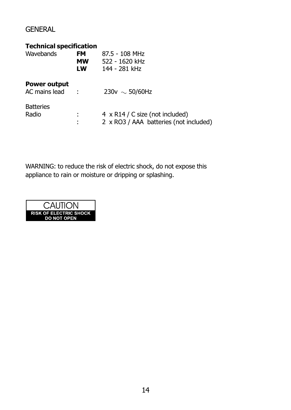 Warning labels | Morphy Richards 27005 User Manual | Page 15 / 16