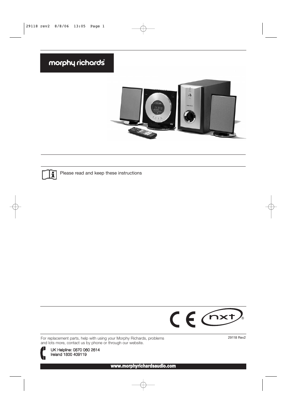 Morphy Richards 29118 REV2 User Manual | 16 pages