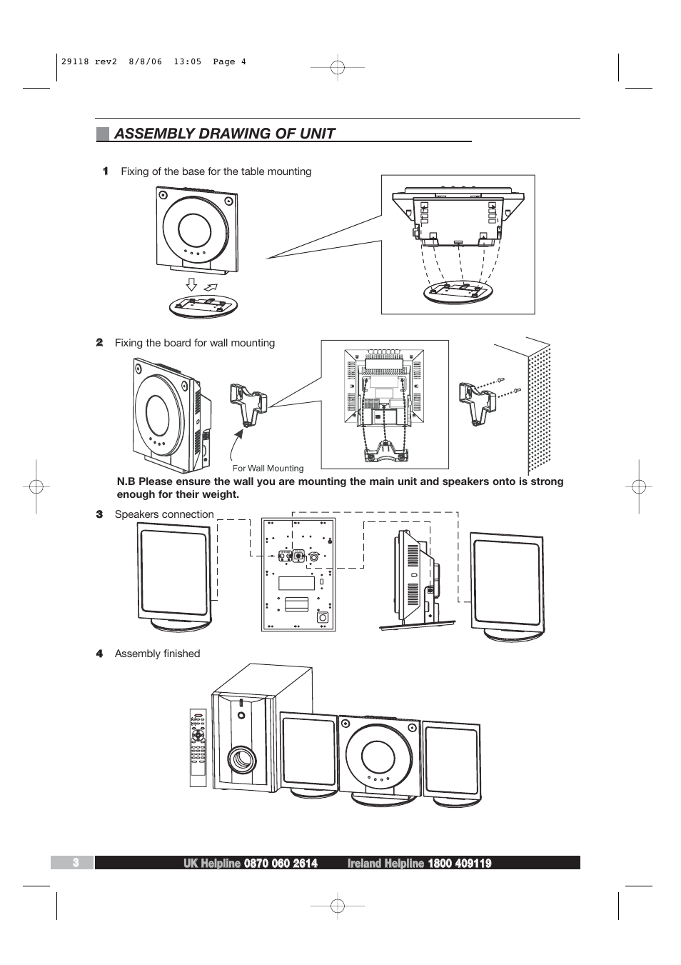 Assembly drawing of unit | Morphy Richards 29118 REV2 User Manual | Page 4 / 16