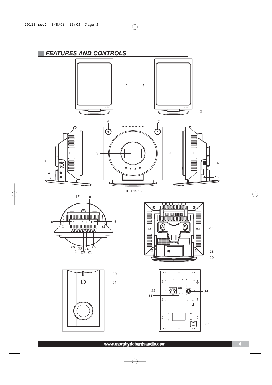 Features and controls | Morphy Richards 29118 REV2 User Manual | Page 5 / 16