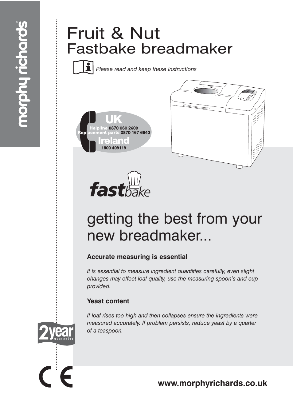 Morphy Richards Fastbake User Manual | 26 pages