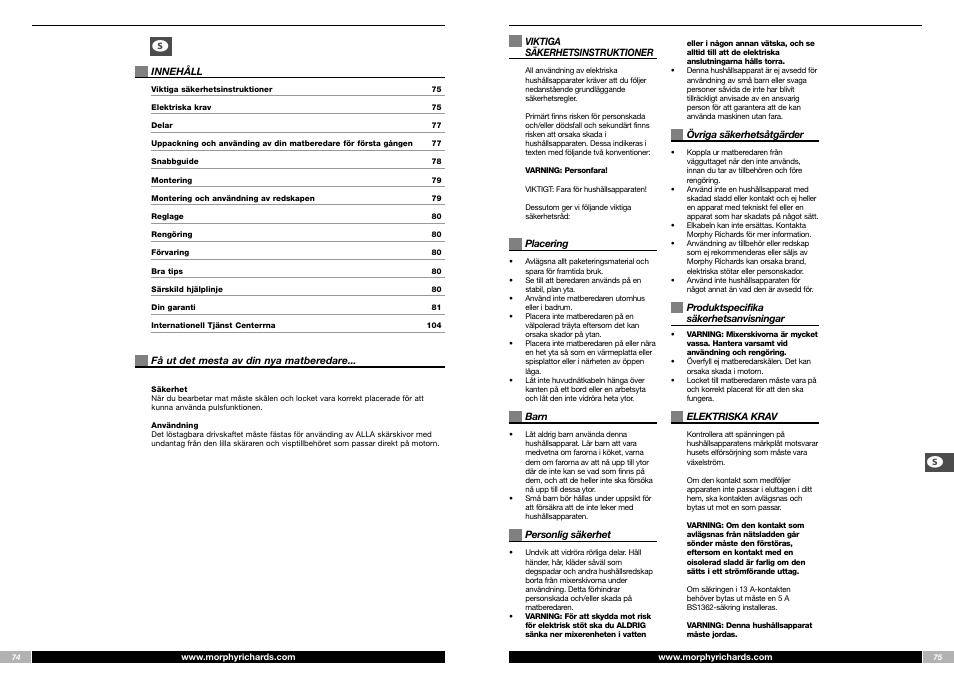 Morphy Richards FP48950MEE User Manual | Page 38 / 53