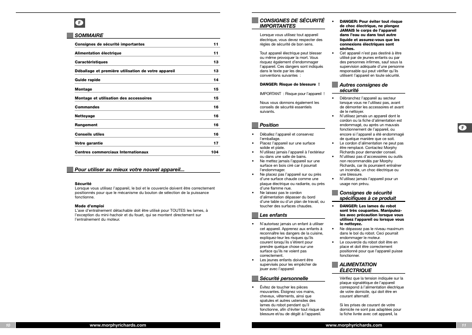 Morphy Richards FP48950MEE User Manual | Page 6 / 53