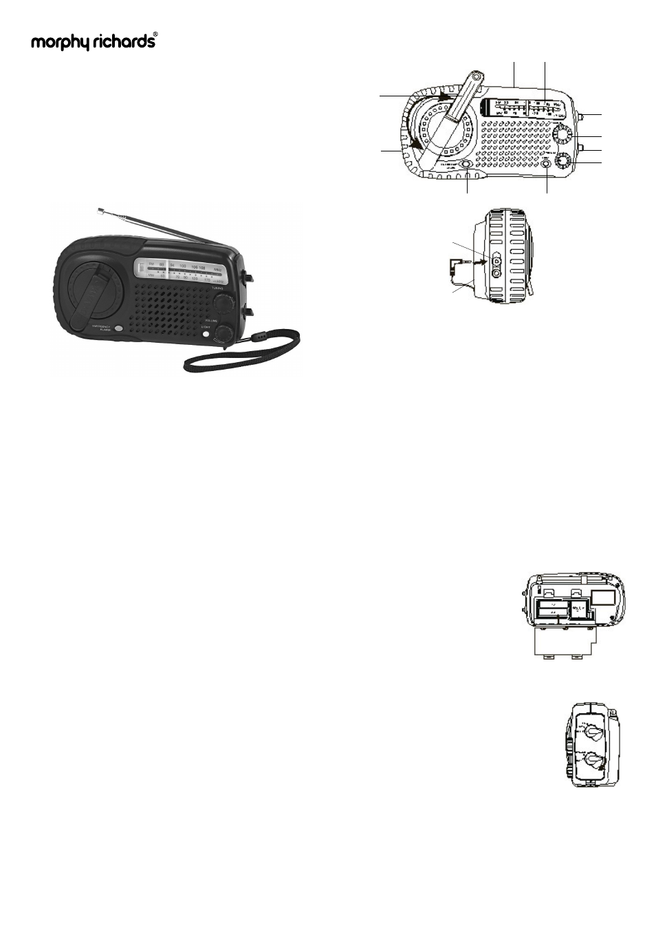 Morphy Richards Radio User Manual | 2 pages